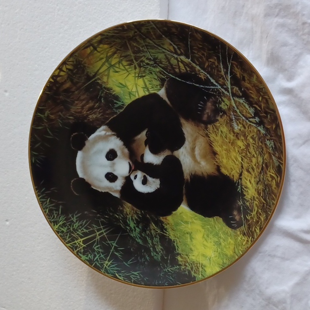 THE PANDA by Will Nelson 1988 Endangered Species Plate By Bradford Exchange